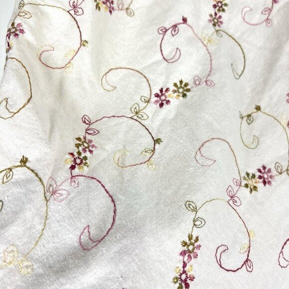 VTG Studio Y Embroidered Mini Skirt 5 / 6 Floral A-line Coquette Festival Y2k - Picture 3 of 8